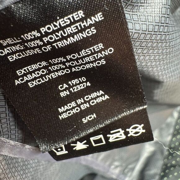 Paradox Rain Jacket Womens Small Polka Dots Black Polyurethane Hooded Pockets - Picture 12 of 12